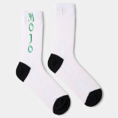 Mojo-Grüne und weiße Premium-Socken Socken (Rechts)