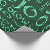 Mojo-grünes glänzendes Papier Geschenkpapier (Ecke)