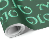 Mojo-grünes glänzendes Papier Geschenkpapier (Rolleneckpunkt)