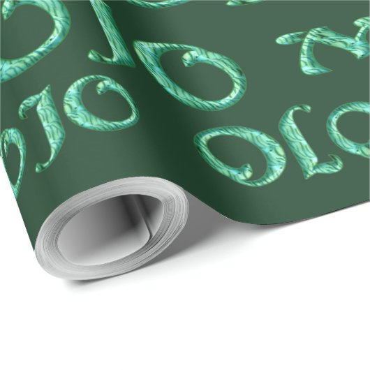 Mojo-grünes Mattpapier Geschenkpapier (Rolleneckpunkt)