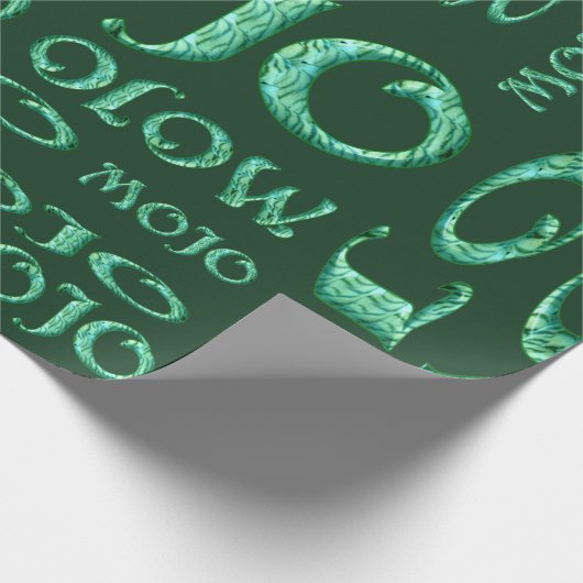 Mojo-grünes Mattpapier Geschenkpapier (Ecke)