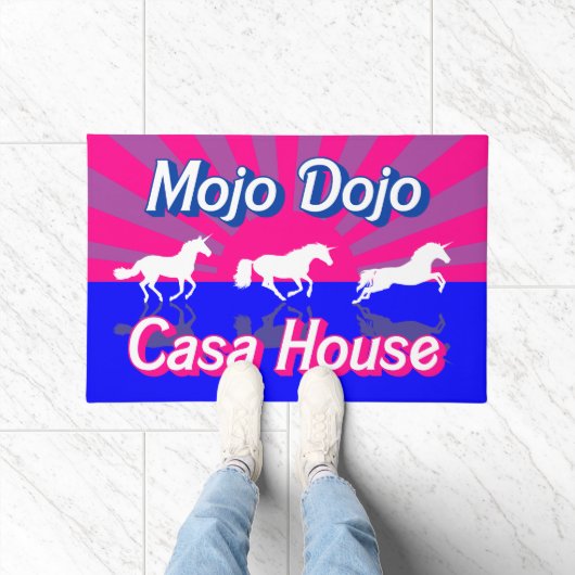 Mojo House Bisexual Flag Unicorn Fußmatte (Indoor)