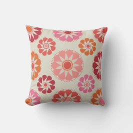 MOJO-Kissen, rosa und orange Blume Kissen