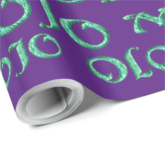 Mojo lila glänzendes Verpackungspapier Geschenkpapier (Rolleneckpunkt)