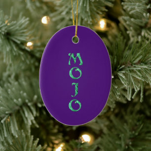 Mojo lila hängende ovale Ornament