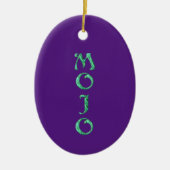 Mojo lila hängende ovale Ornament (Vorne)