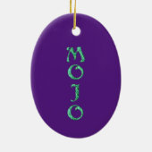 Mojo lila hängende ovale Ornament (Hinten)