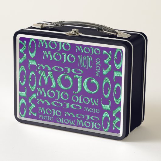 Mojo lila metall brotdose (Vorderseite)