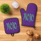 Mojo lila Silikon-Ofen-Mitt Set (Oben Unten)