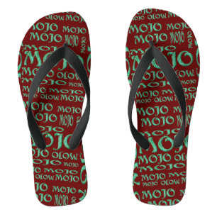 Mojo-Rot-Breitflips Badesandalen