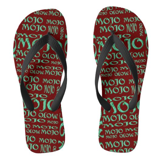 Mojo-Rot-Breitflips Badesandalen (Fußbett)