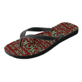 Mojo-Rot-Breitflips Badesandalen (Schrägansicht)
