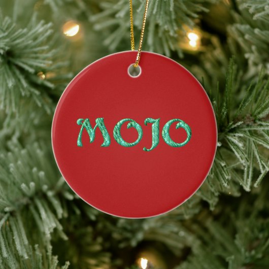 Mojo-Rot-Kleidung Keramik Ornament (Baum)