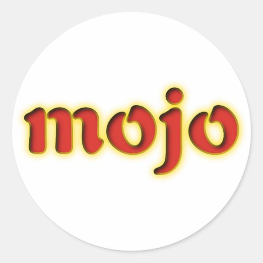 mojo runder aufkleber (Vorderseite)
