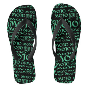 Mojo-Schwarz-Breitflip-Flops Badesandalen