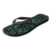 Mojo-Schwarz-Breitflip-Flops Badesandalen (Schrägansicht)