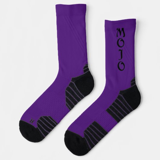 Mojo-Schwarz und lila Hochleistungssocken Socken (Links)