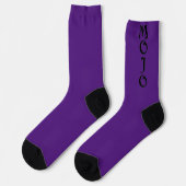 Mojo-Schwarz und lila Premium-Socken Socken (Linkes Detail)