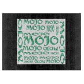 Mojo Schwarz-weiße Glasspanplatte Schneidebrett (Vorderseite)