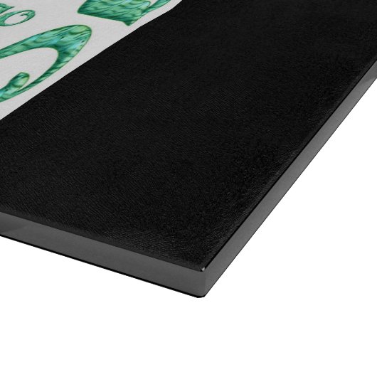 Mojo Schwarz-weiße Glasspanplatte Schneidebrett (Ecke)