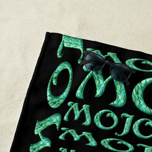 Mojo schwarzes Strandtuch (Beispiel)