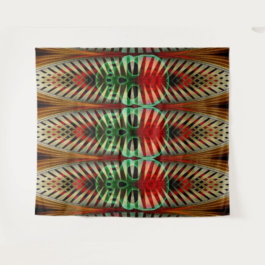 Mojo Skull Tapestry Wandteppich (Vorderseite (Horizontal))