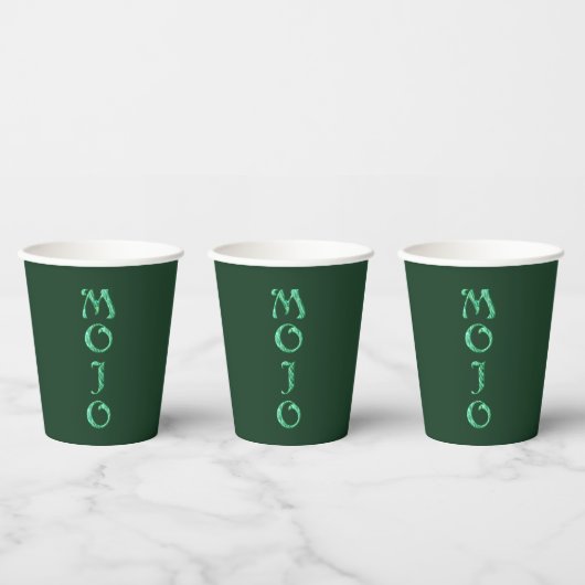 Mojo-Tassen aus grünem Papier Pappbecher (Multi)