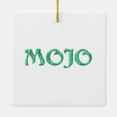 Mojo-Weiß-Wandschmuck Keramikornament (Rückseite)
