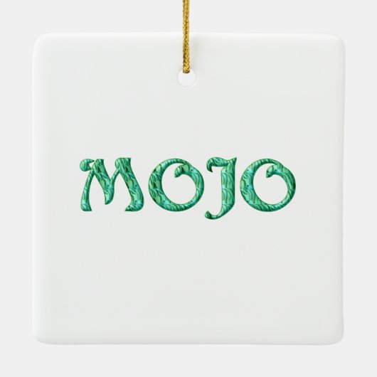 Mojo-Weiß-Wandschmuck Keramikornament (Rückseite)