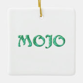 Mojo-Weiß-Wandschmuck Keramikornament (Vorderseite)