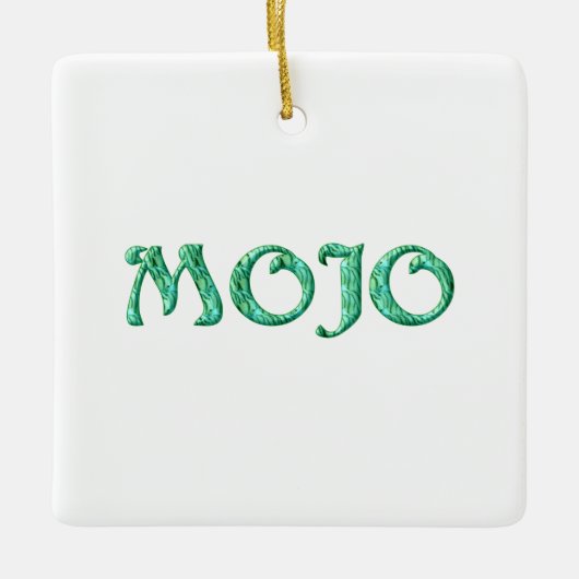 Mojo-Weiß-Wandschmuck Keramikornament (Vorderseite)