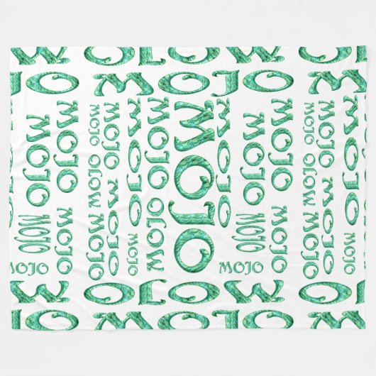 Mojo-weiße Fleecedecke (Vorderseite (Horizontal))