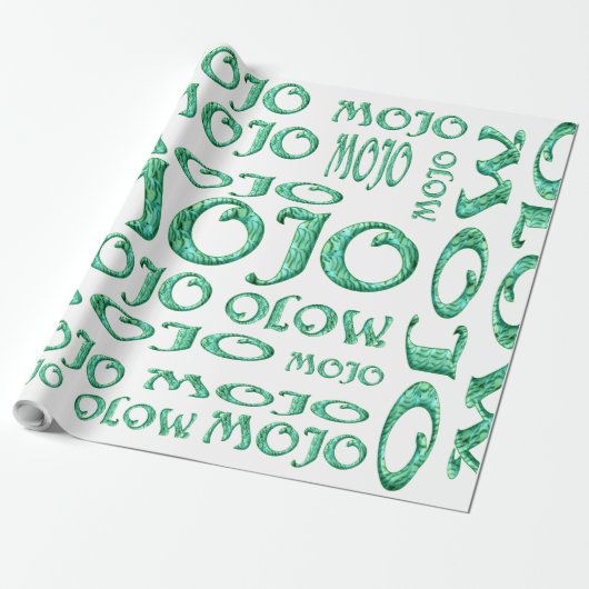 Mojo-weißes glänzendes Papier Geschenkpapier (Ungerollt)