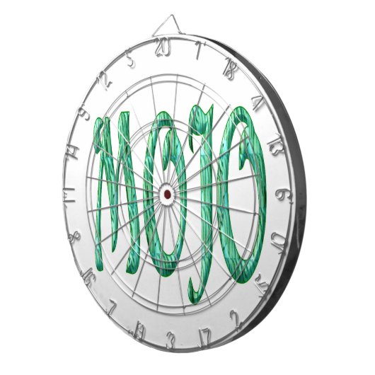 Mojo White Dartboard Dartscheibe (Vorderseite rechts)