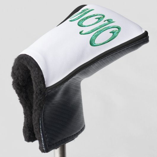 Mojo White Golf Club Pappdeckel Headcover (3/4 Vorderseite)