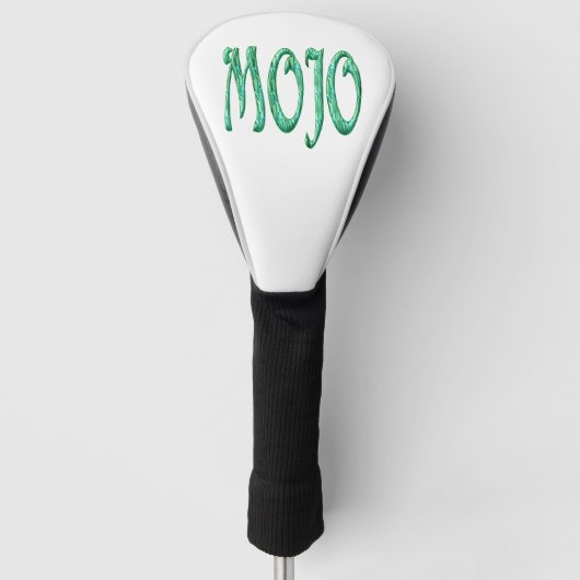 Mojo White Golf Driver Abdeckung Headcover (Vorderseite)