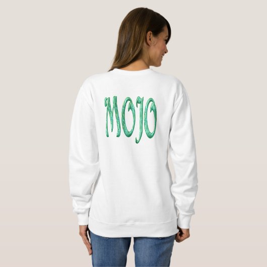 Mojo women white sweatshirt back (Schwarz voll)