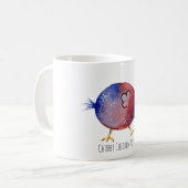 Mok Chubby Chicken Alfredo, colorfull cute bird Kaffeetasse (Vorderseite Links)