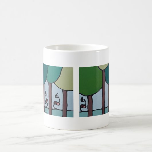 Mok - Ducks between the trees Kaffeetasse (Mittel)