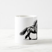 Mok met pentekening van Fries paard Kaffeetasse (Mittel)