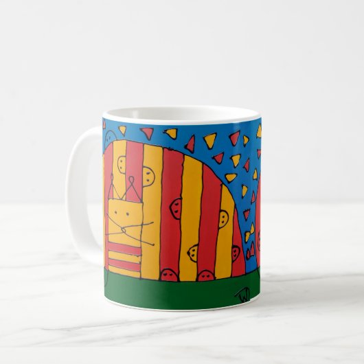 Mok - Sunny holidaycat Kaffeetasse (Vorderseite Links)