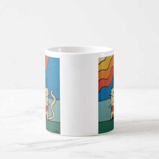 Mok - Sunnycat in the sun Kaffeetasse (Mittel)