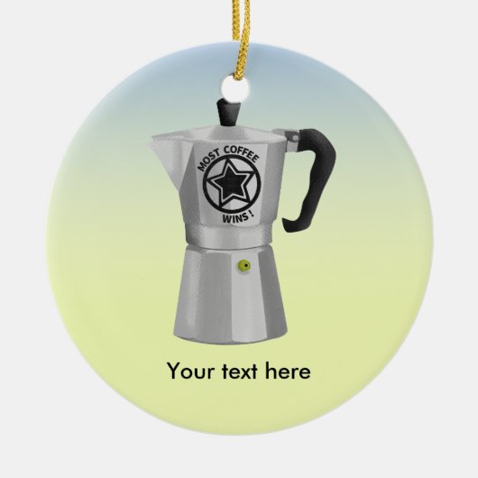Moka Coffee Pot Keramikornament (Vorne)