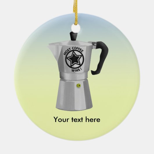 Moka Coffee Pot Keramikornament (Hinten)