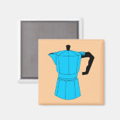 Moka Espresso Coffee Pot Magnet (Vorderseite/Rückseite)