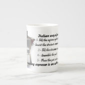 Moka Topfknochen-China-Tasse Porzellantasse (Vorderseite)