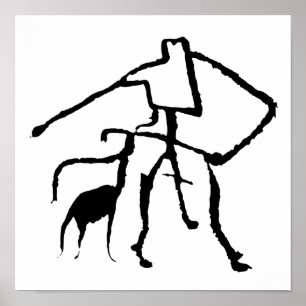 MOKAN Mystisches Symbol des alten Höhlenwächters Poster