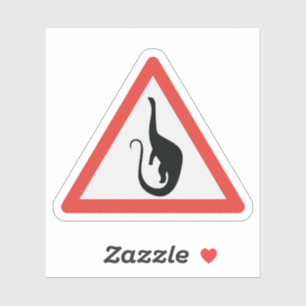 Mokele-Mbembe Congo Dinosaur Road Sign Aufkleber