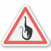 Mokele-Mbembe Congo Dinosaur Road Sign Aufkleber (Vorderseite)
