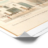 Mokelumne Hill Panoramic Karte 1855 (1107A) Poster (Ecke)